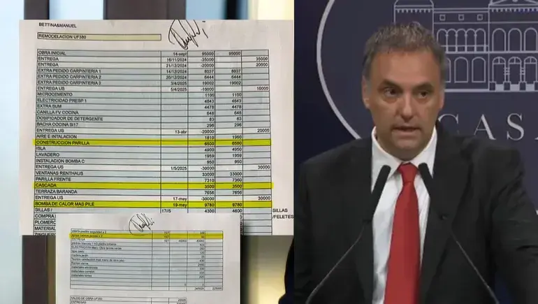 La Justicia confirmó que Manuel Adorni gastó 245 mil dólares en refaccionar la casa
