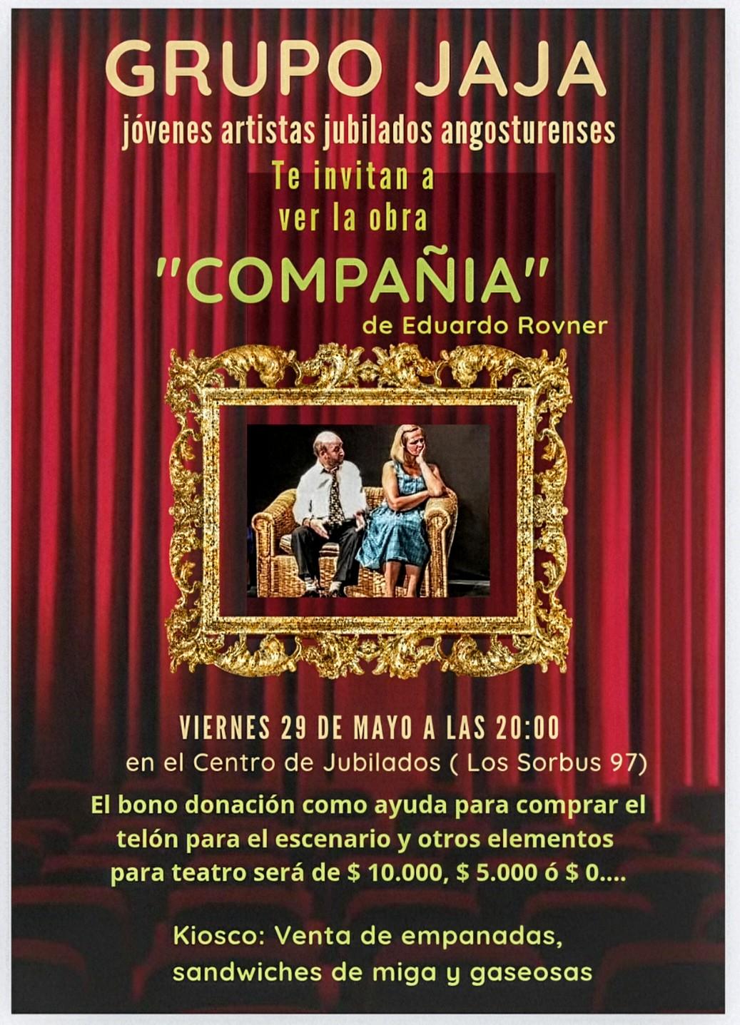 El Grupo JAJA presenta la obra “Compañía” en Villa La Angostura