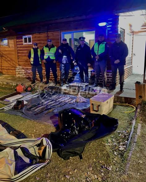 Secuestran 16 truchas y equipos de pesca en un control sobre la Ruta 40