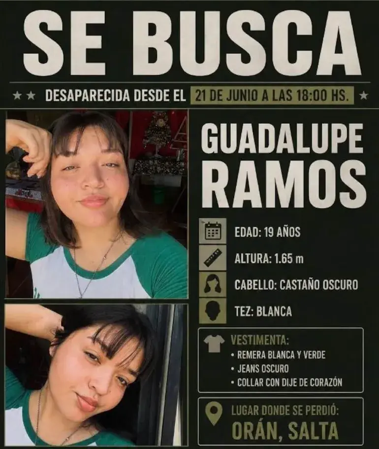 Conmoción en Salta: hallan muerta a una joven de 19 años que era intensamente buscada y detienen a un sospechoso
