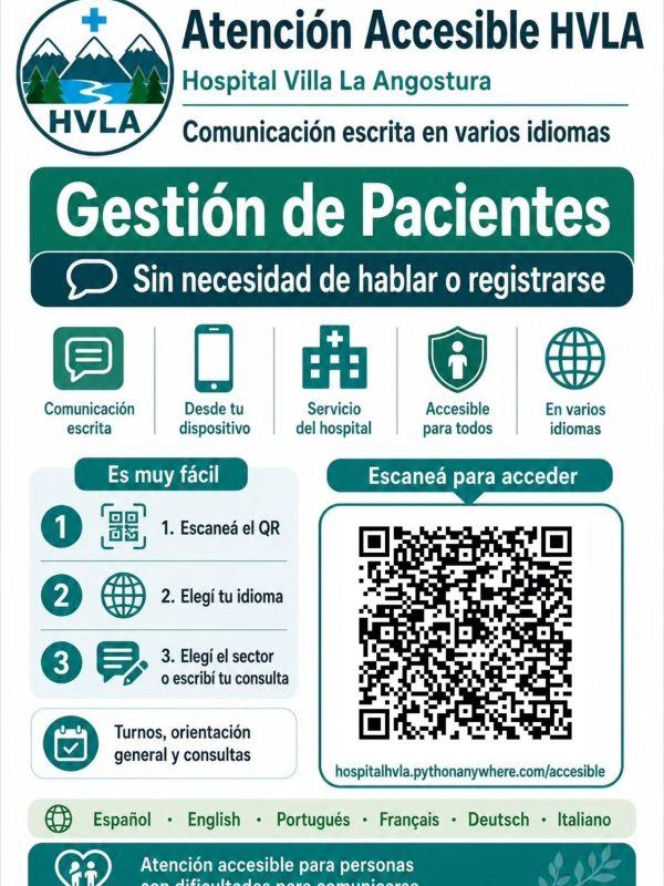 El Hospital de Villa La Angostura incorpora códigos QR para agilizar la atención de los pacientes