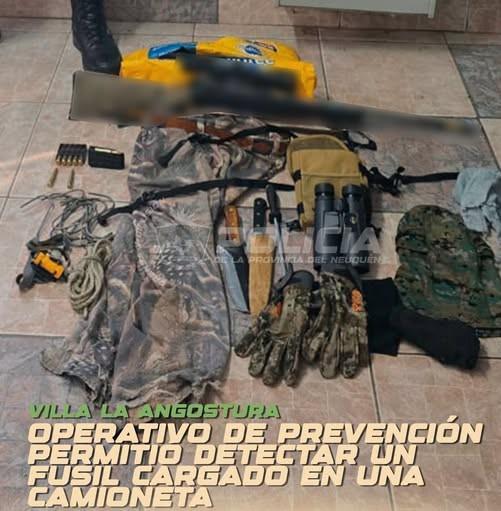 Secuestran un fusil cargado durante un operativo policial sobre la Ruta 40