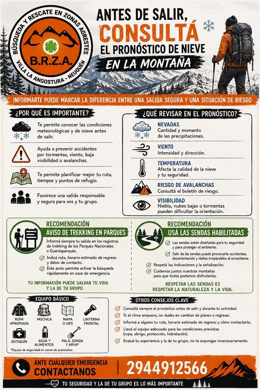Advierten sobre la importancia de consultar el pronóstico antes de ingresar a la montaña